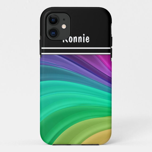 Funda De Case-Mate Para iPhone iPhone del monograma 5 casos abstractos (Reverso)