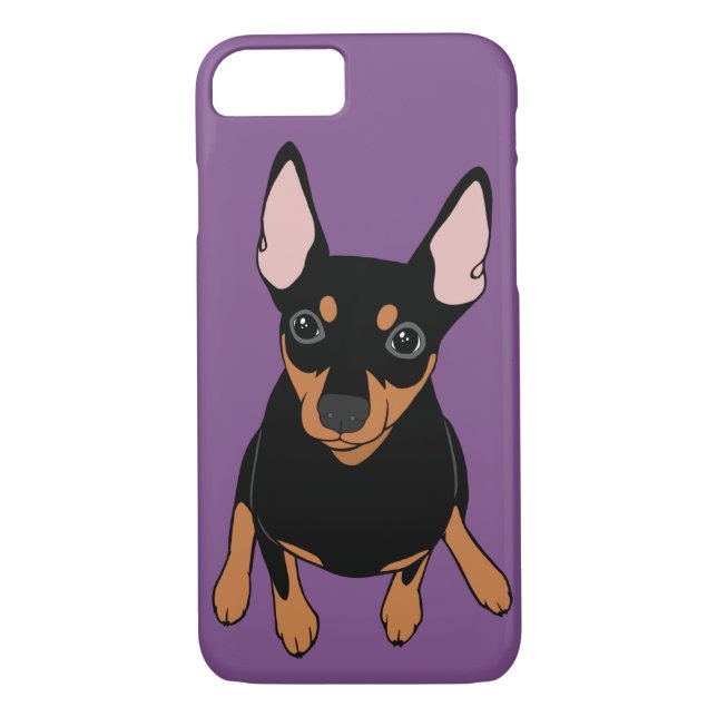 Funda De Case-Mate Para iPhone iPhone del Pin Apple del minuto del Pinscher (Reverso)