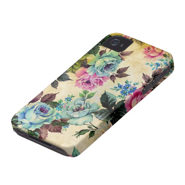 Funda De Case-Mate Para iPhone iPhone floral antiguo 4 de la casamata (Abajo)