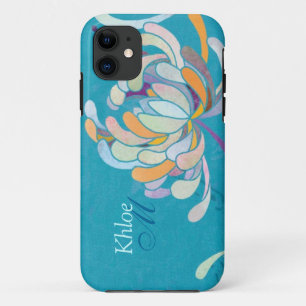 title_seo2 iPhone floral del monograma de la mamá colorida