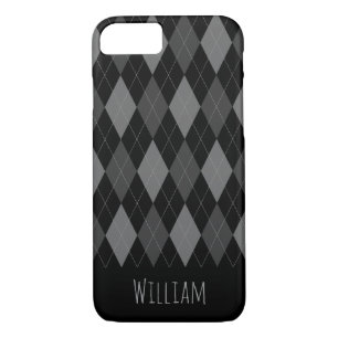 Funda Para iPhone 8/7 iPhone gris y negro del modelo de Argyle 7/8 caso