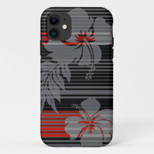 Funda Para iPhone 11 iPhone hawaiano 5Cases de la raya del hibisco de