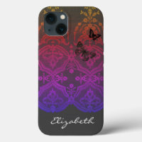 iPhone / iPad estuche DIY NAME ANTIQUE LACE EN GRI