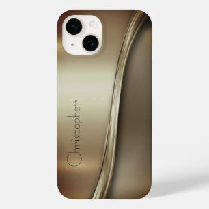Funda Para iPhone 14 De Case-Mate Iphone metálico radial de bronce pulido de titanio