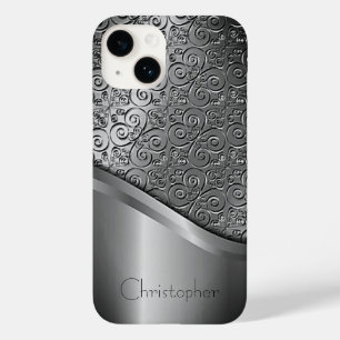 Funda Para iPhone 14 De Case-Mate Iphone metálico radial de plata pulida de titanio 