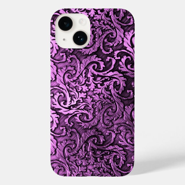 Funda De Case-Mate Para iPhone Iphone metálico radial de titanio pulido rosa 15 (Reverso )