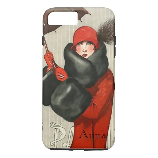 Funda De Case-Mate Para iPhone iPhone parisiense de la imagen de la moda del art (Reverso)