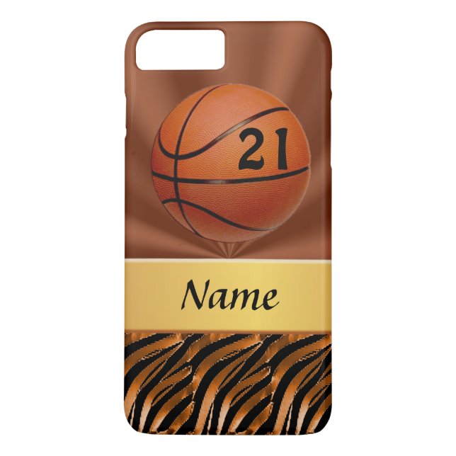 Funda De Case-Mate Para iPhone iPhone personalizado del baloncesto 7 casos MÁS (Reverso)