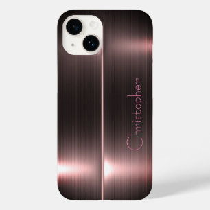 Funda Para iPhone 14 De Case-Mate Iphone radial metálico de bronce pulido de titanio