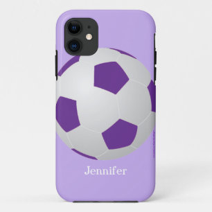 Funda Para iPhone 11 iPhone SE, Funda de 5/5, fútbol, púrpura, personal