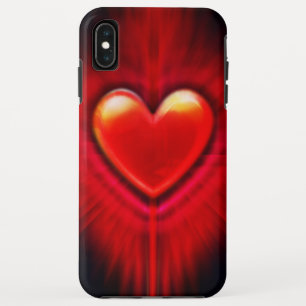 Funda Para iPhone XS Max iPhone XS Max funda diseño de corazón rojo y negro