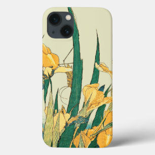 Funda Para iPhone 13 Iris Saltamontes de Hokusai: Impresión Vintage Jap