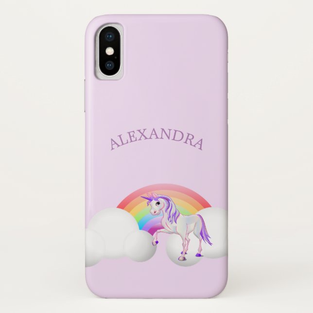 Funda De Case-Mate Para iPhone Iris Unicornio mágico personal (Reverso)