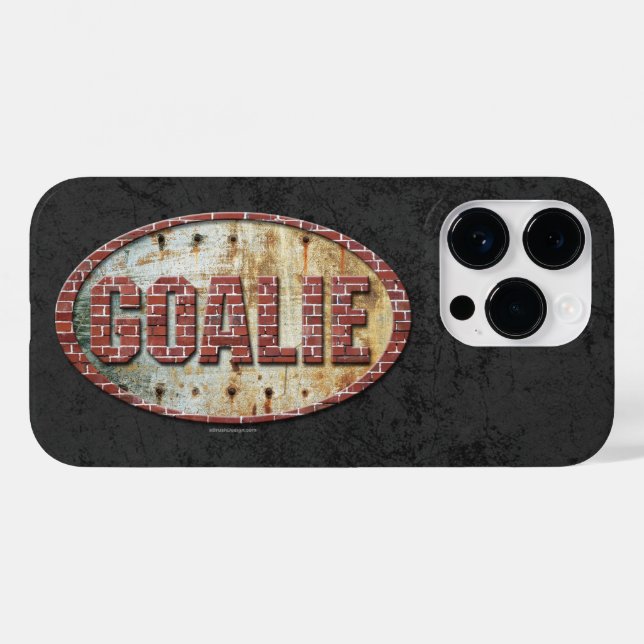 Funda De Case-Mate Para iPhone Iron Hockey Goalie (Reverso (Horizontal))