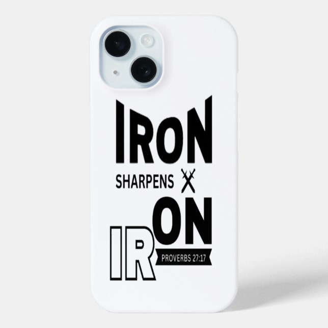 Funda De Case-Mate Para iPhone Iron Sharpens Iron Proverbs 27:17 iPhone Case (Reverso )