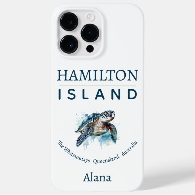 Funda De Case-Mate Para iPhone Isla personalizado Hamilton (Reverso)