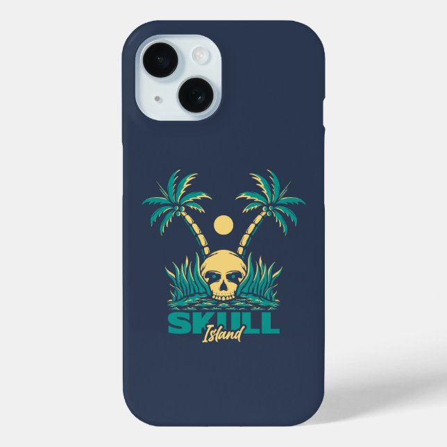 Funda De Case-Mate Para iPhone Isla Skull (Reverso )