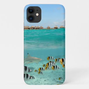 Funda Para iPhone 11 Isla tropical con tiburones y peces