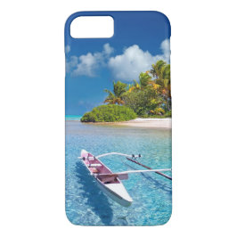Funda Para iPhone 8/7 Isla Tropical Turquesa Beach Bote