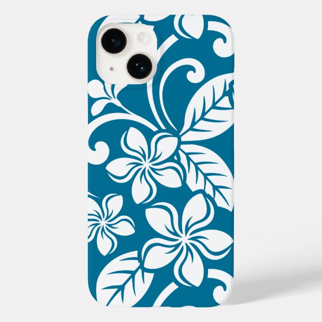 FUNDA DE Case-Mate PARA iPhone ISLAND PLUMERIA (AZUL CARIBE) (Reverso )