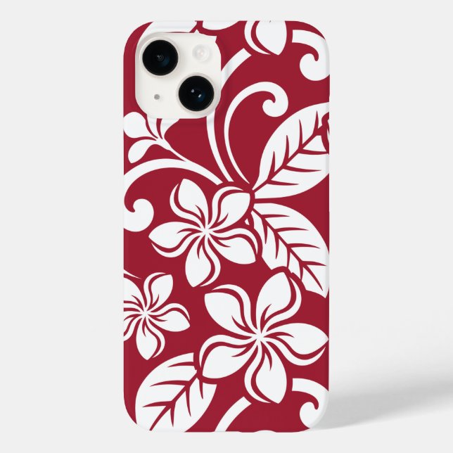 FUNDA DE Case-Mate PARA iPhone ISLAND PLUMERIA (CARDINAL RED) (Reverso )