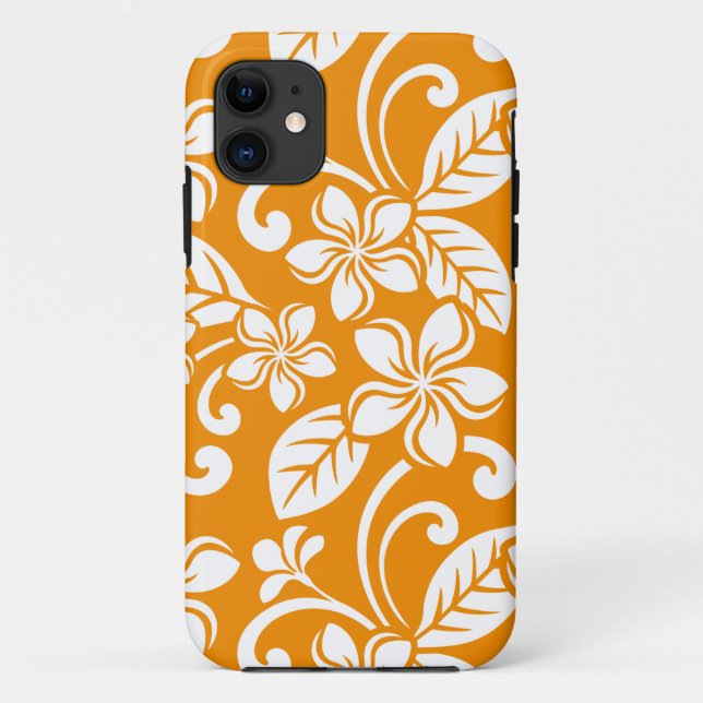 FUNDA DE Case-Mate PARA iPhone ISLAND PLUMERIA (NARANJA) (Reverso)