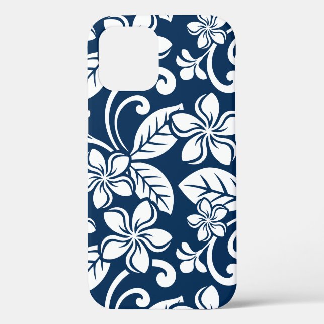 FUNDA DE Case-Mate PARA iPhone ISLAND PLUMERIA (NAVY BLUE) (Reverso )