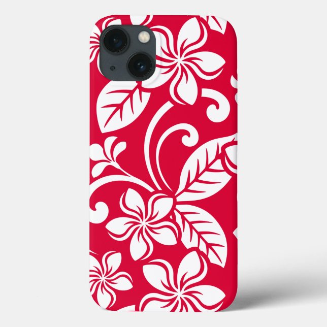 FUNDA DE Case-Mate PARA iPhone ISLAND PLUMERIA (STRAWBERRY RED) (Reverso)