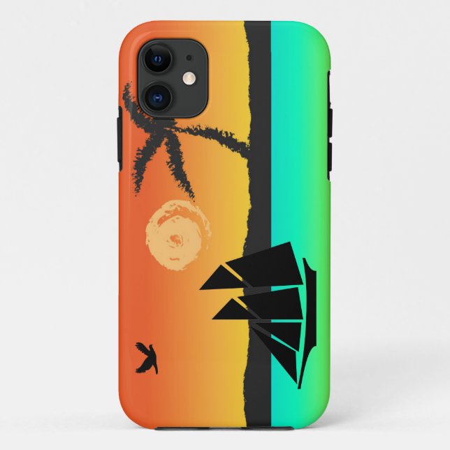 Funda De Case-Mate Para iPhone Island Sunset (Reverso)