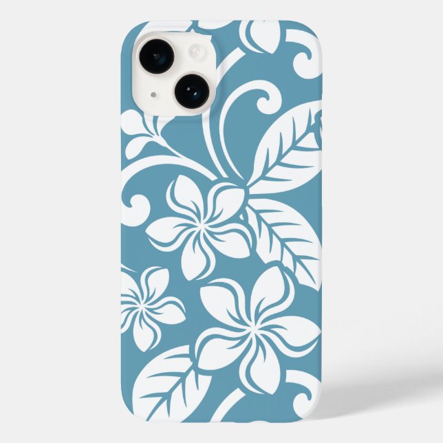 FUNDA DE Case-Mate PARA iPhone ISLANDIA PLUMERIA (AZUL ESLADO) (Reverso )