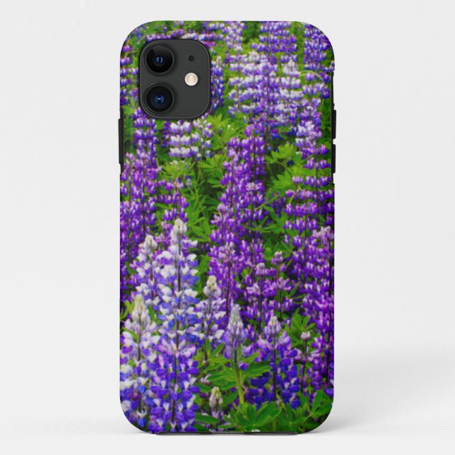 Funda De Case-Mate Para iPhone Islandia. Vik i Myrdal. Campo de Lupines (Reverso)