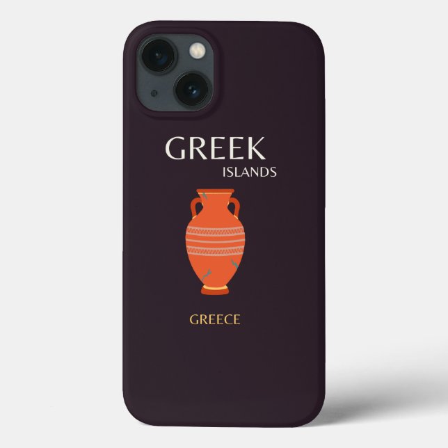 Funda De Case-Mate Para iPhone Islas griegas, Grecia, viajes, perrito (Reverso)