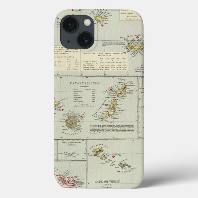Funda De Case-Mate Para iPhone Islas, Océano Atlántico (Reverso)