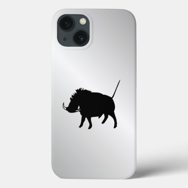 Funda De Case-Mate Para iPhone Jabalí verrugoso plateado (Reverso)