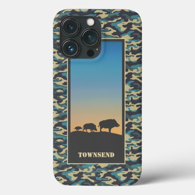 Funda De Case-Mate Para iPhone Jabalí y Camuflaje (Reverso )