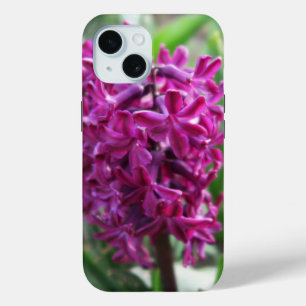Funda Para iPhone 15 jacintos morados flor de primavera