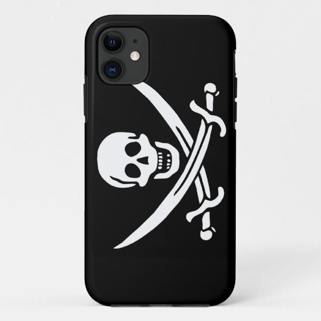 Funda De Case-Mate Para iPhone Jack Rackham; Jolly Roger Flag; Pirate (Reverso)
