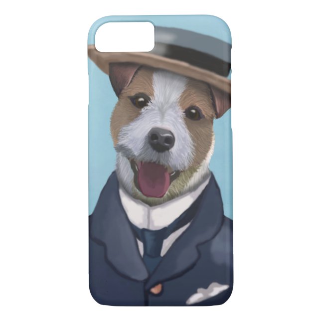 Funda De Case-Mate Para iPhone Jack Russell en Boater (Reverso)