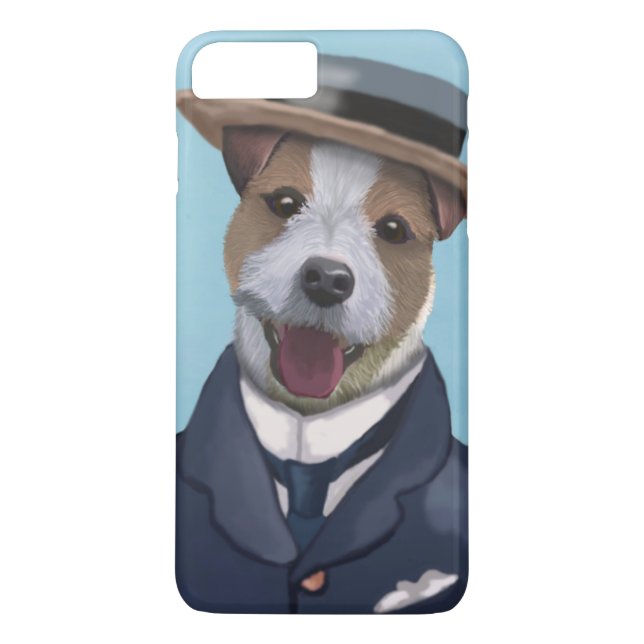 Funda De Case-Mate Para iPhone Jack Russell en Boater (Reverso)