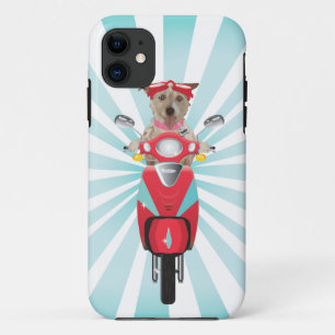 Funda Para iPhone 11 Jack Russell Terrier en Red Moped