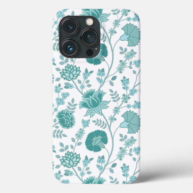 Funda De Case-Mate Para iPhone Jacobean Floral Big Pattern en blanco (Reverso )