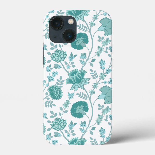 Funda De Case-Mate Para iPhone Jacobean Floral Big Pattern en blanco (Reverso )