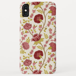 Funda Para iPhone XS Max Jacobo Floral Big Pattern Reds Rosa Crema de oro