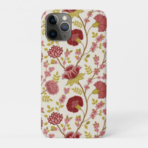 Funda Para iPhone 11 Pro Jacobo Floral Big Pattern Reds Rosa Crema de oro