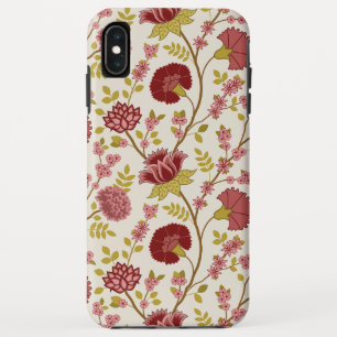 Funda Para iPhone XS Max Jacobo Floral Big Pattern Reds Rosa Crema de oro