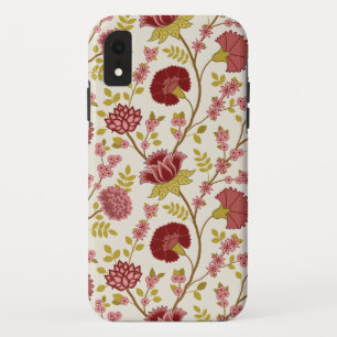 Funda Para iPhone XR Jacobo Floral Big Pattern Reds Rosa Crema de oro