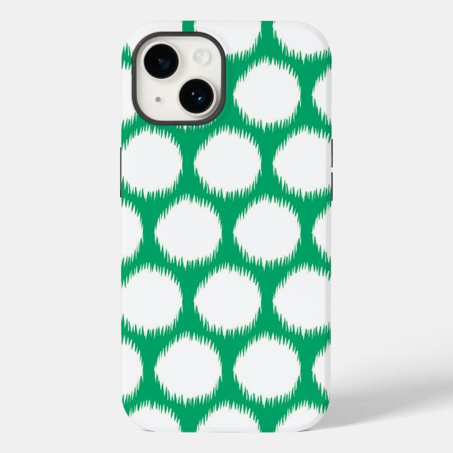 Funda De Case-Mate Para iPhone Jade Asian Moods Ikat Dots (Reverso )