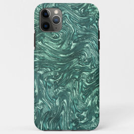 Funda Para iPhone 11 Pro Max Jade texturizado y tonos verdes de cisne