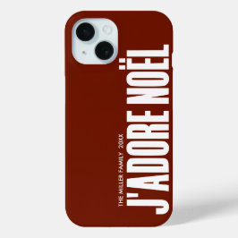 Funda Para iPhone 15 ¡J'adore Noël!