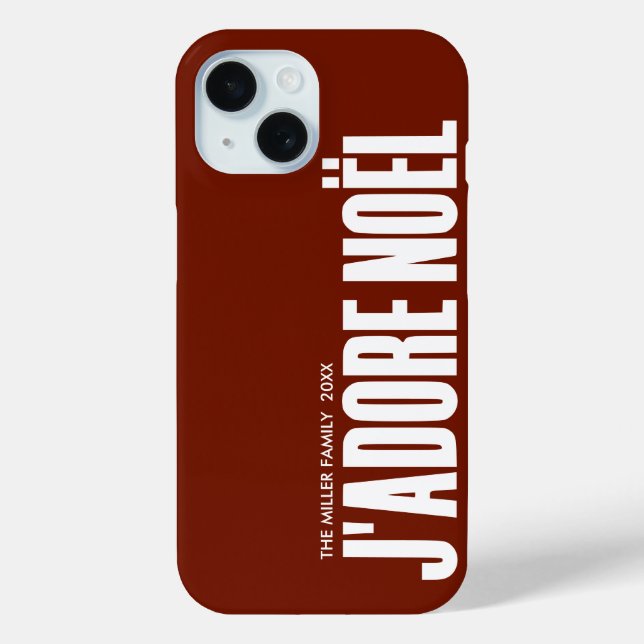 Funda De Case-Mate Para iPhone ¡J'adore Noël! (Reverso )